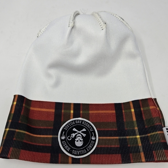 NEFF X DISNEY COLLECTION BLUE PLAID POM POM BEANIE HAT DISNEY VILLIANS UNISEX OS - Picture 7 of 9